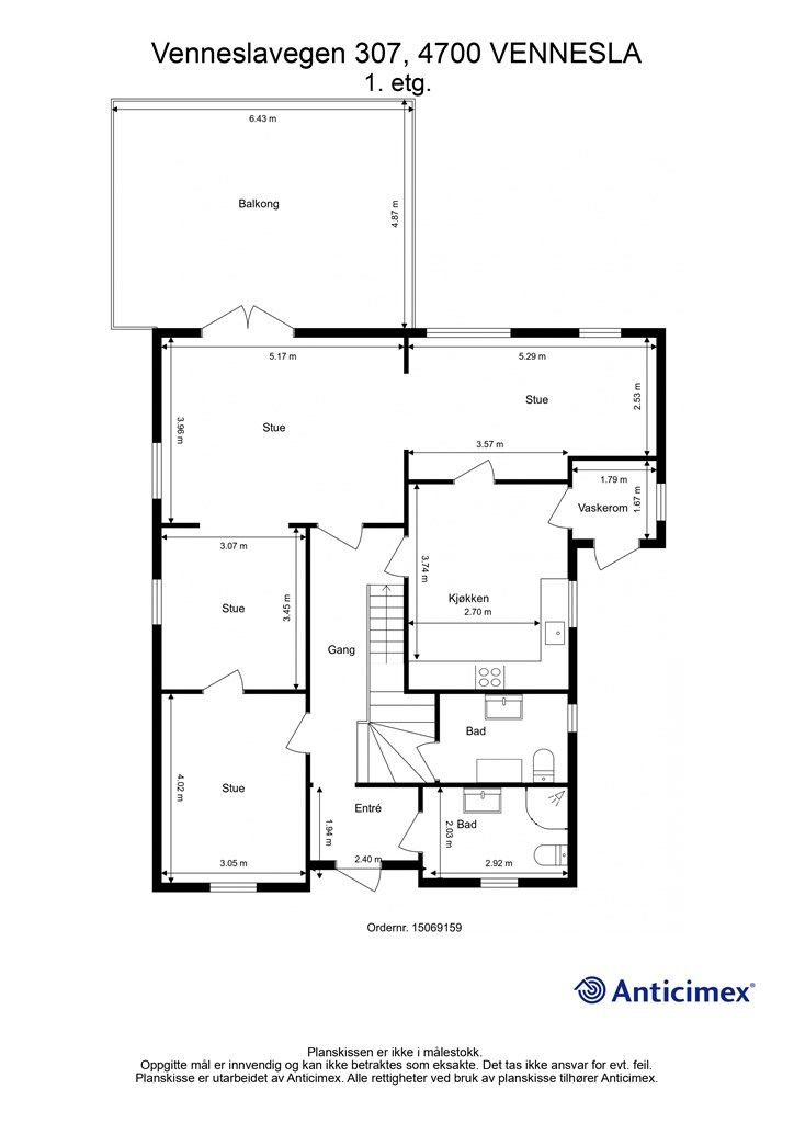 Plantegning 1. etasje