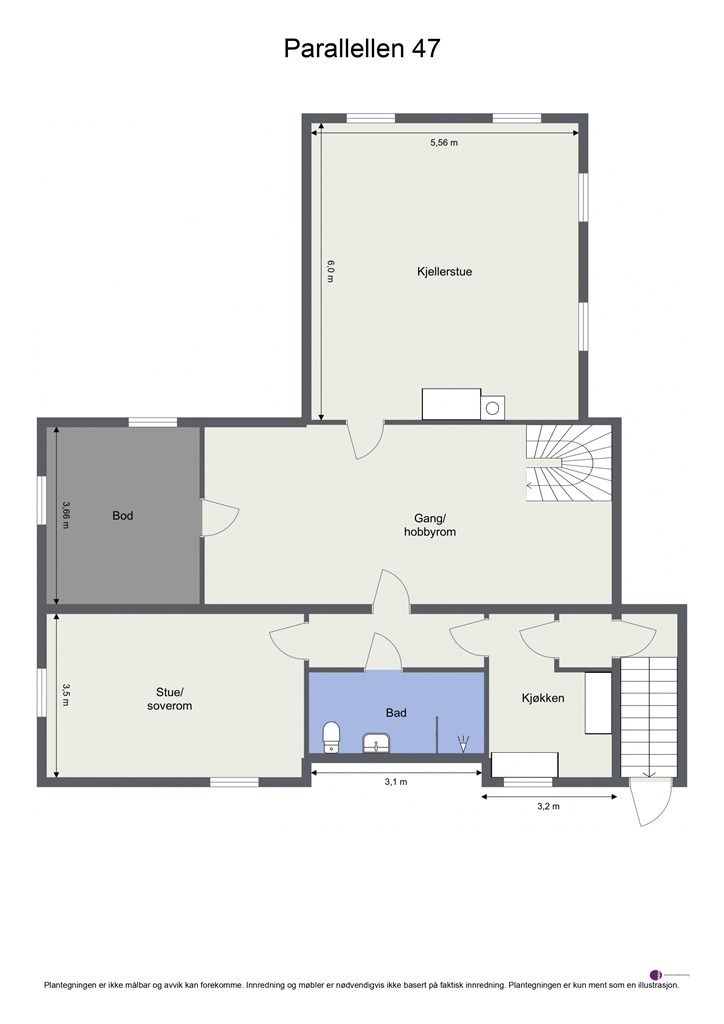 Plantegning - Kjeller