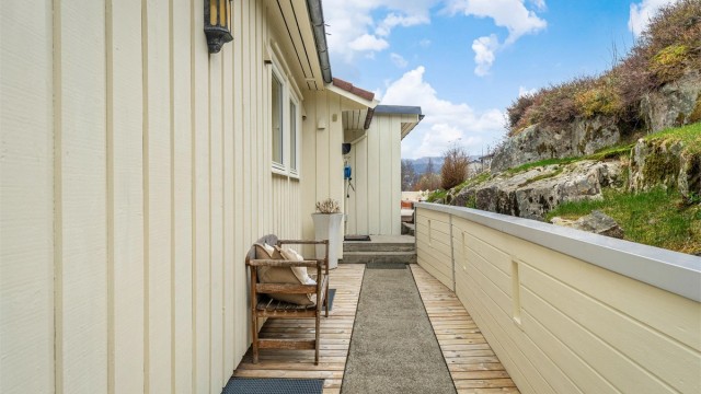Inngangspartiet til boligens hoveddel