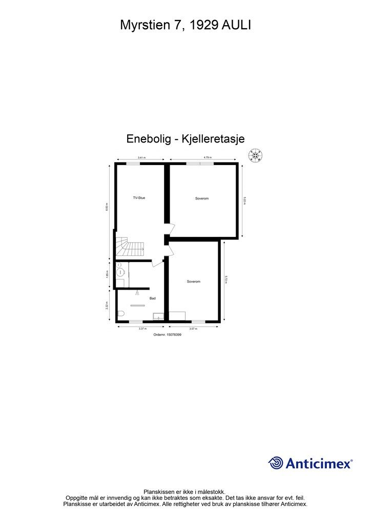 Plantegning - Kjelleretasje.