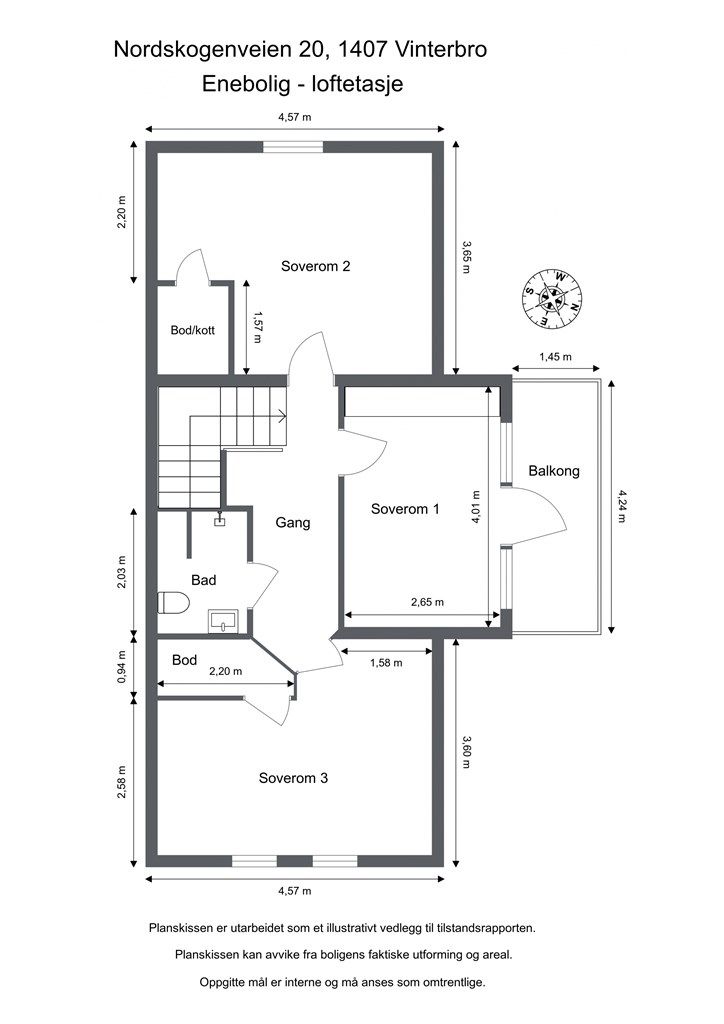Planskisse - Loftsetasje