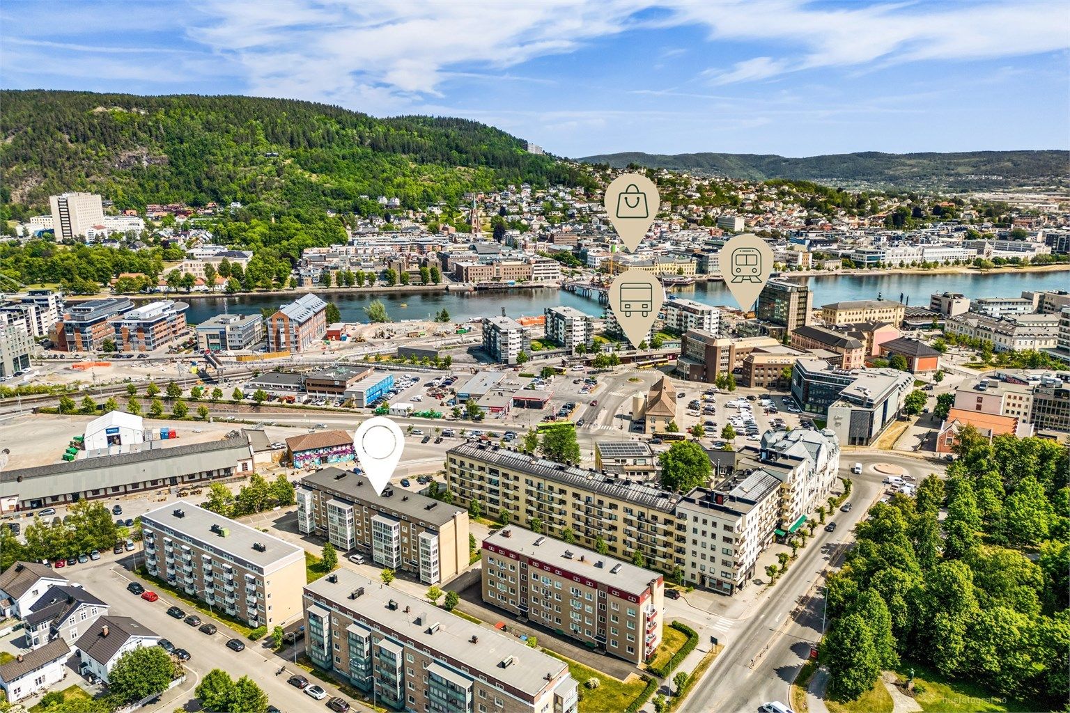 Sentrumsnær beliggenhet med kort vei til det meste