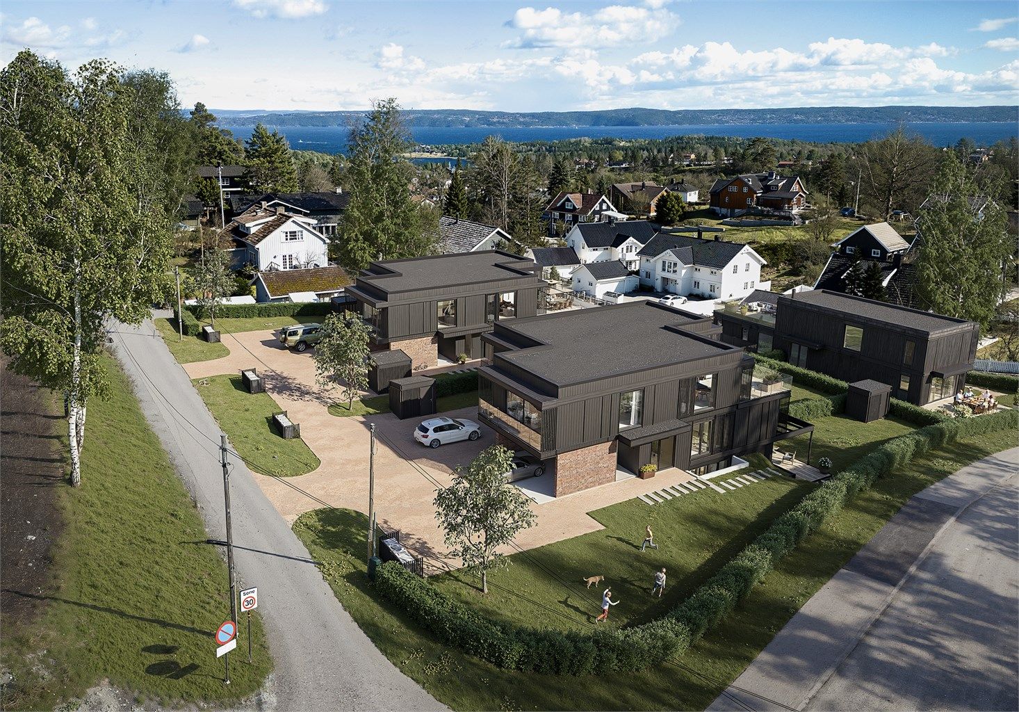 Velkommen til Hønsfaret - moderne hjem sentralt til Asker sentrum! Hønsfaret 8 og 10 består av en primær- og en sekundærenhet. 