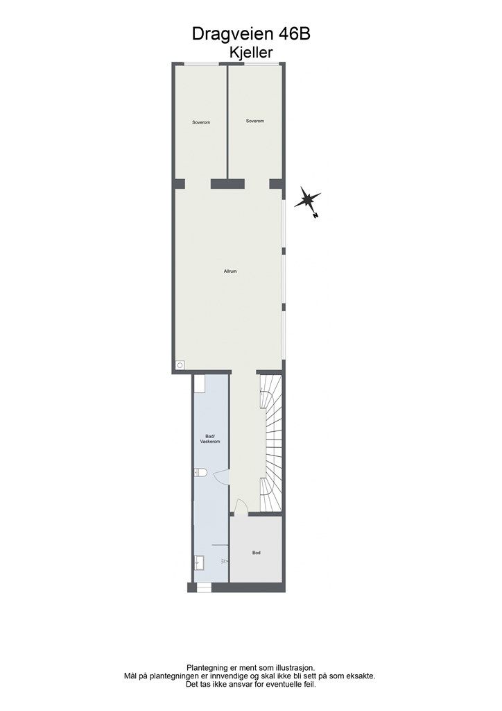 Plantegning underetasjen. 