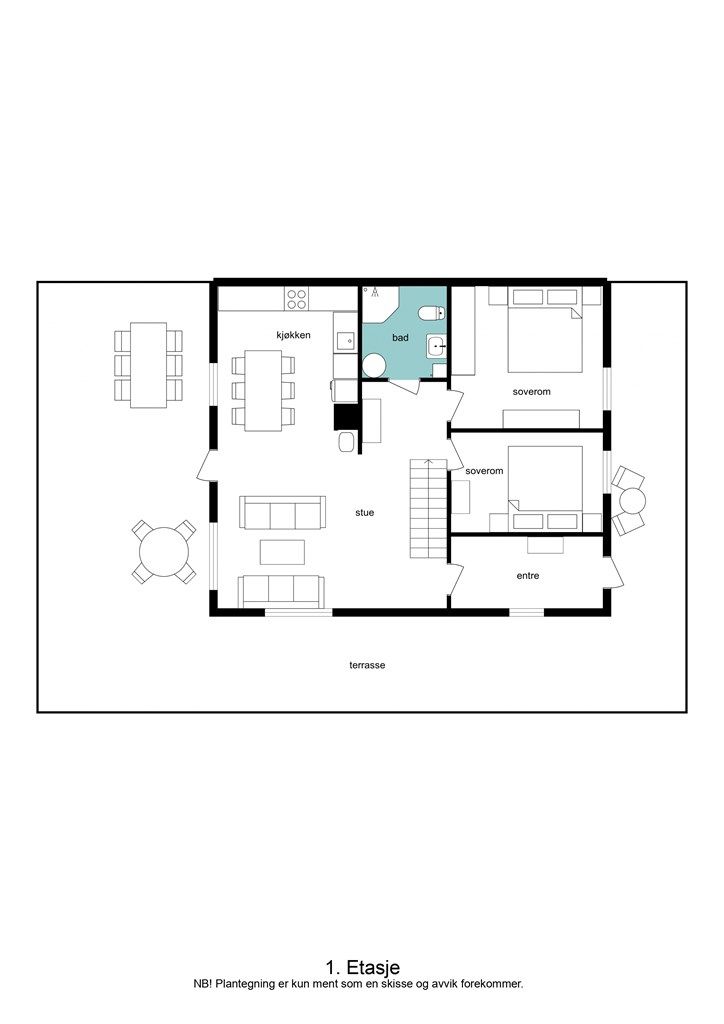 Planløsning 1. etasje