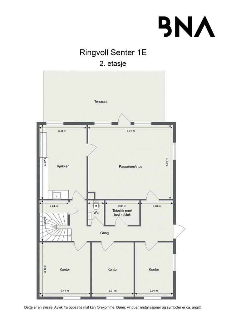 Plantegning - 2. etasje