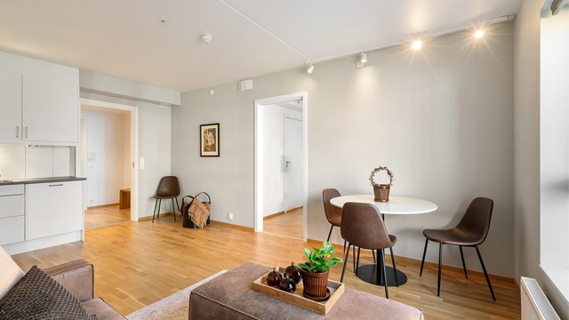 Leiligheten har et samlet internt bruksareal (BRA-i) på 45 m² som er effektivt utnyttet.