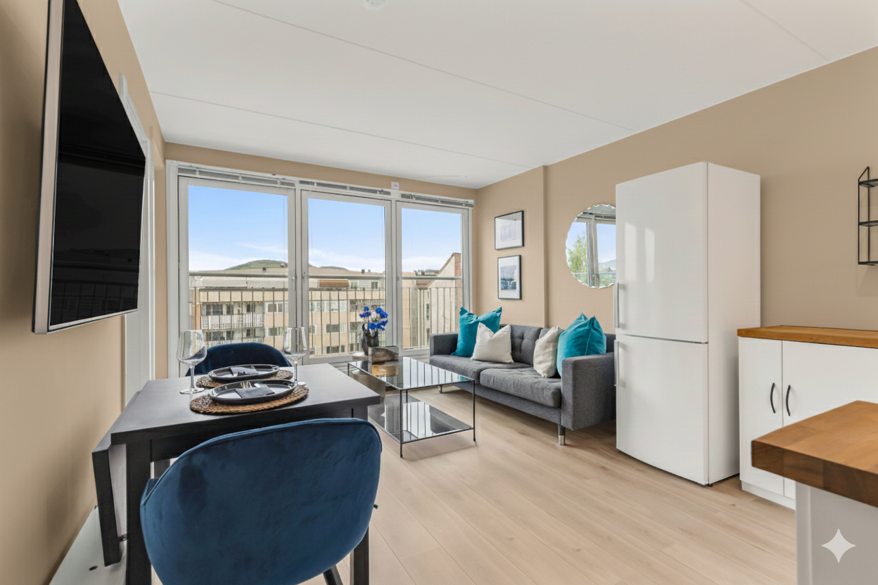 Digitalt endret farge på veggen for inspirasjon