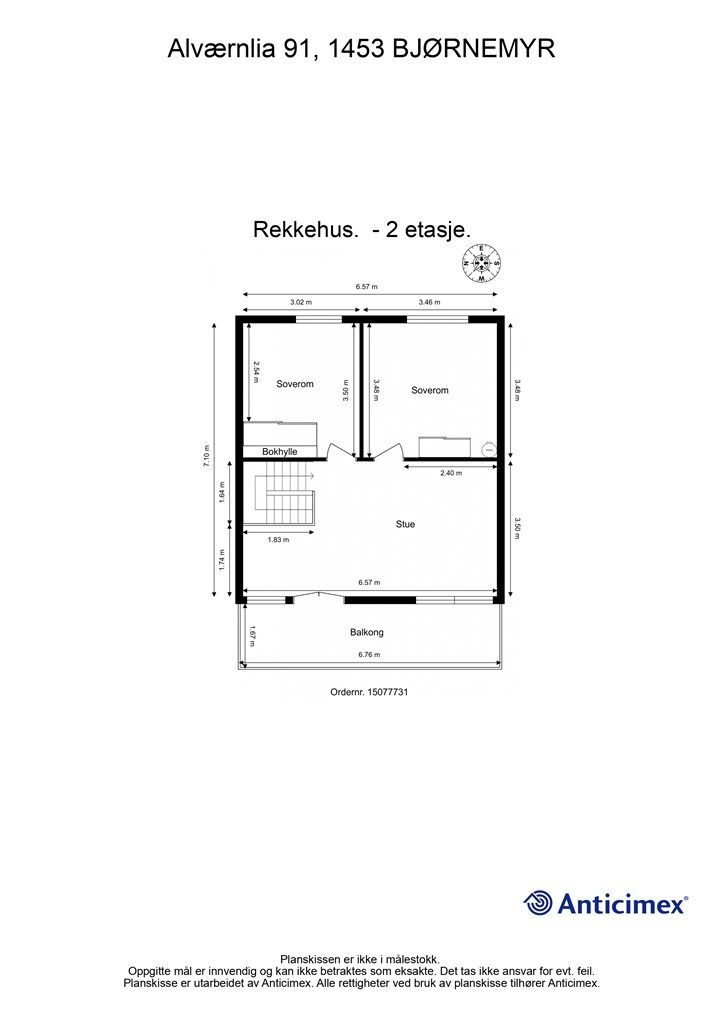 Plantegning 2 etasje.