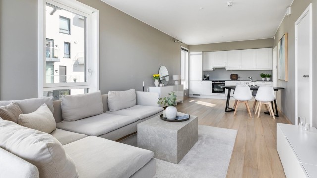 Velkommen til Rosenvinge Park! Leiligheten presenteres av Krogsveen. Fotograf; Børge Oppegård.