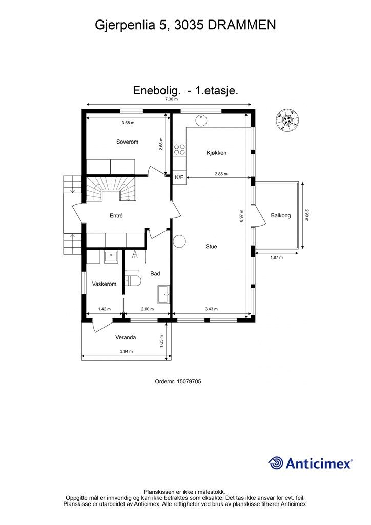 Plantegning - 1. etasje.