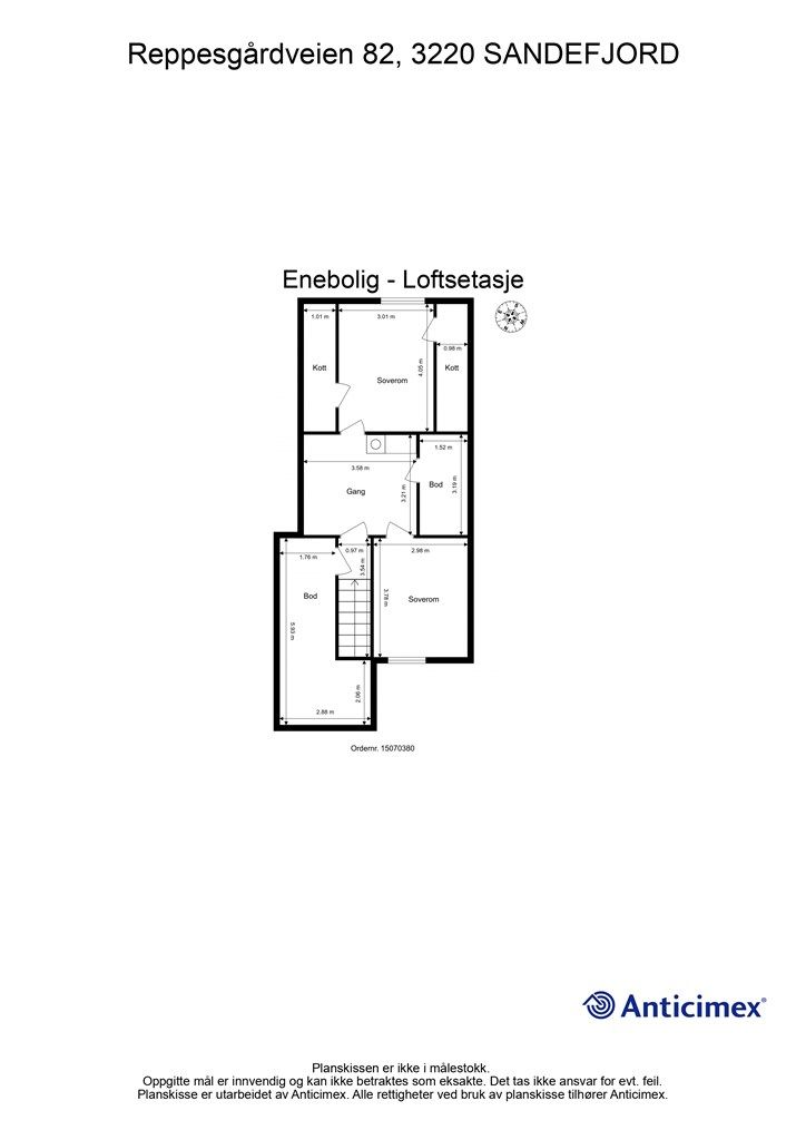 Plantegning - Loftsetasje