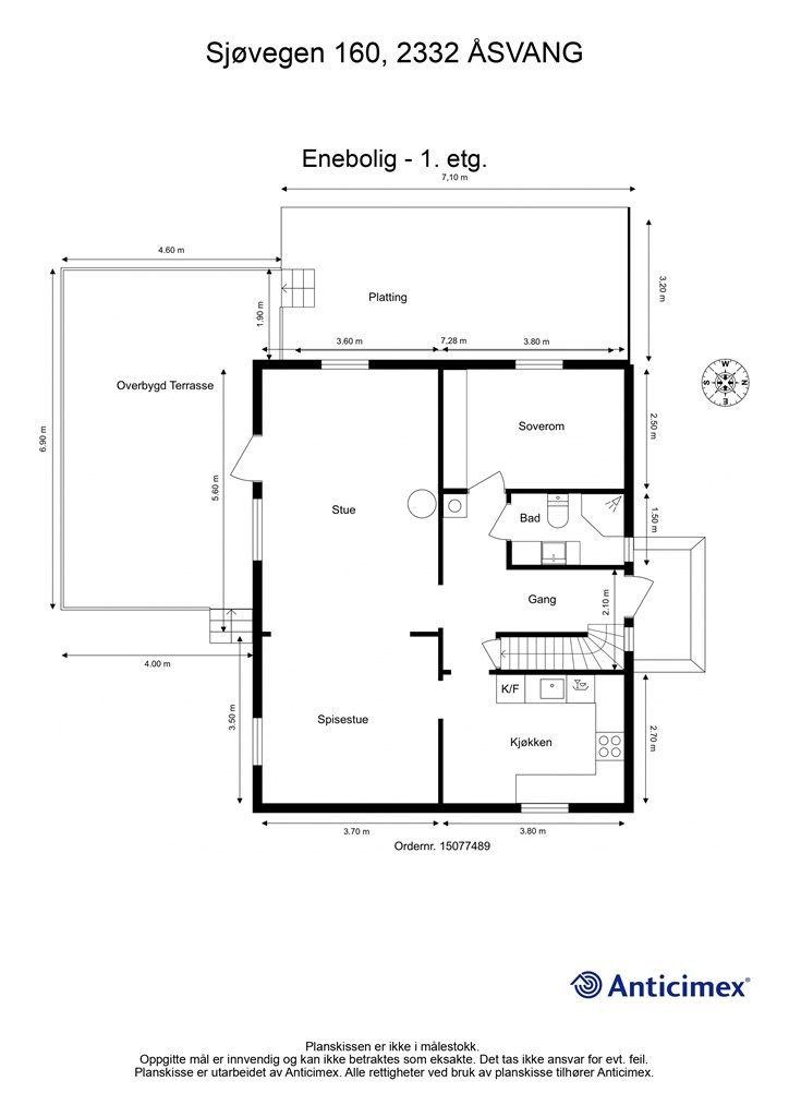 Plantegning 1. etasje. 