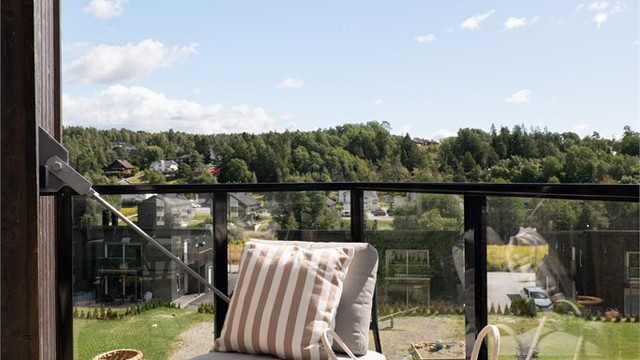 Fin plass til utemøblement.
