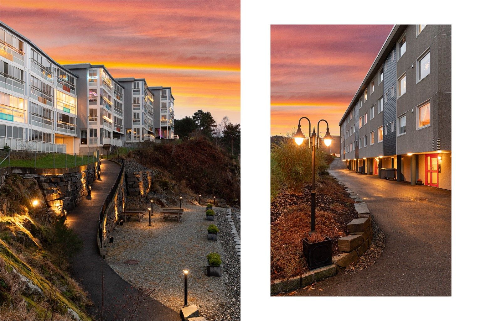 - Blokken ligger litt opp i høyden slik at man får en langstrakt utsikt, gode solforhold og lite innsyn - 