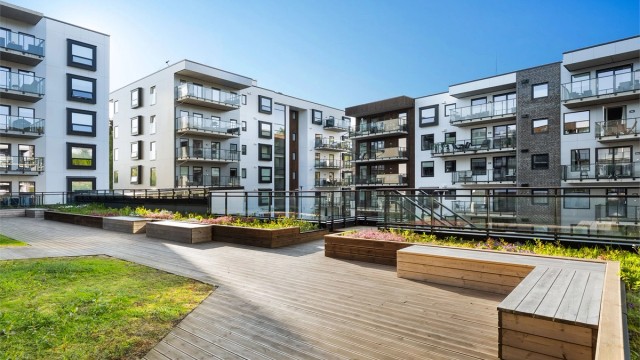 Leiligheten ligger i det populære Knudsenkvartalet