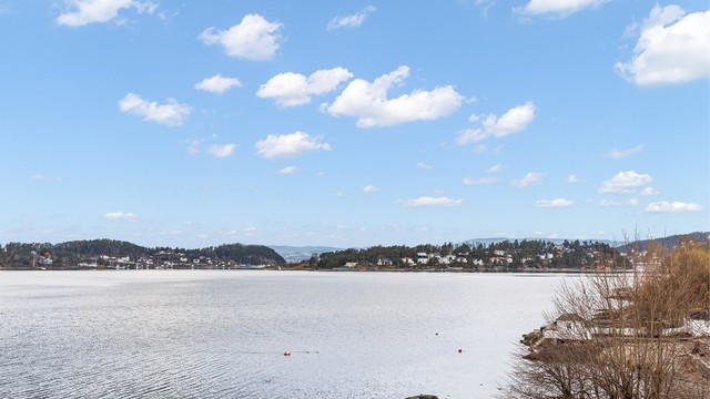 Panoramautsikt over Bunnefjorden og øyene.