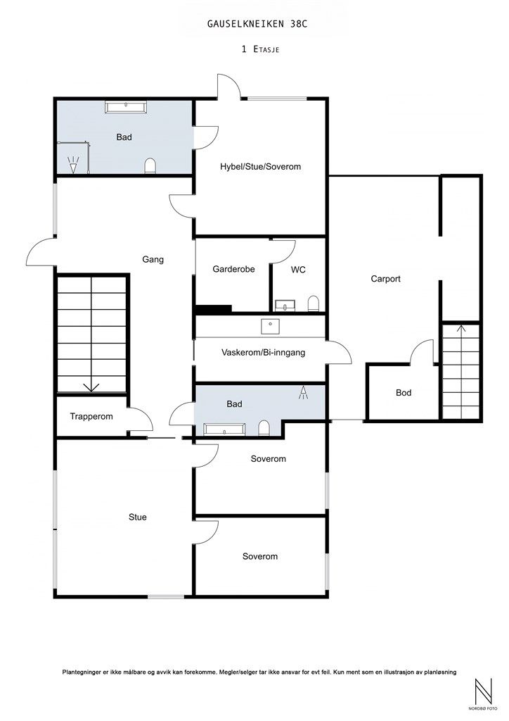 Planløsning 1 etasje.