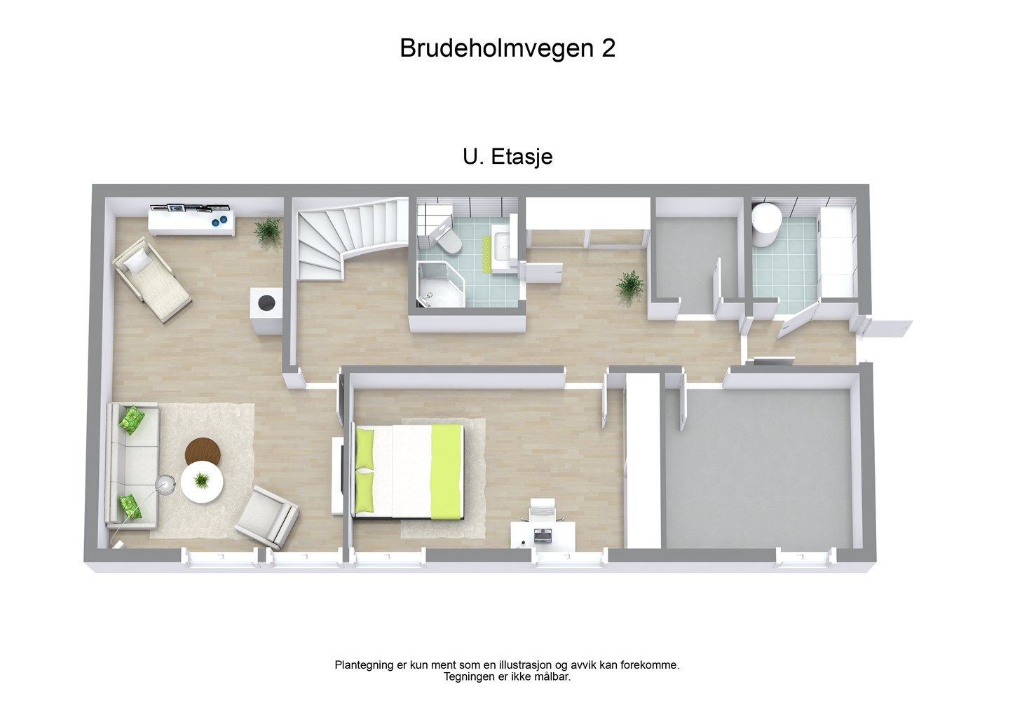 3 D plantegning underetasje
