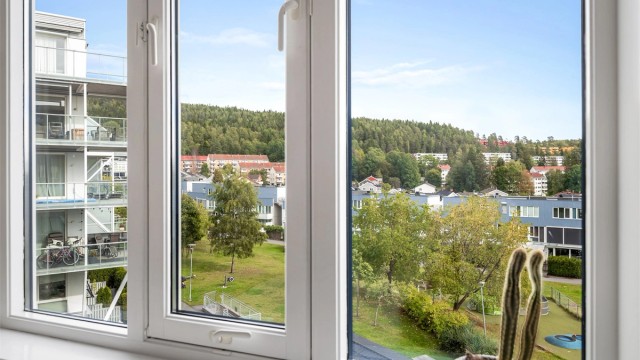 De store vindusflatene slipper inn godt med lys