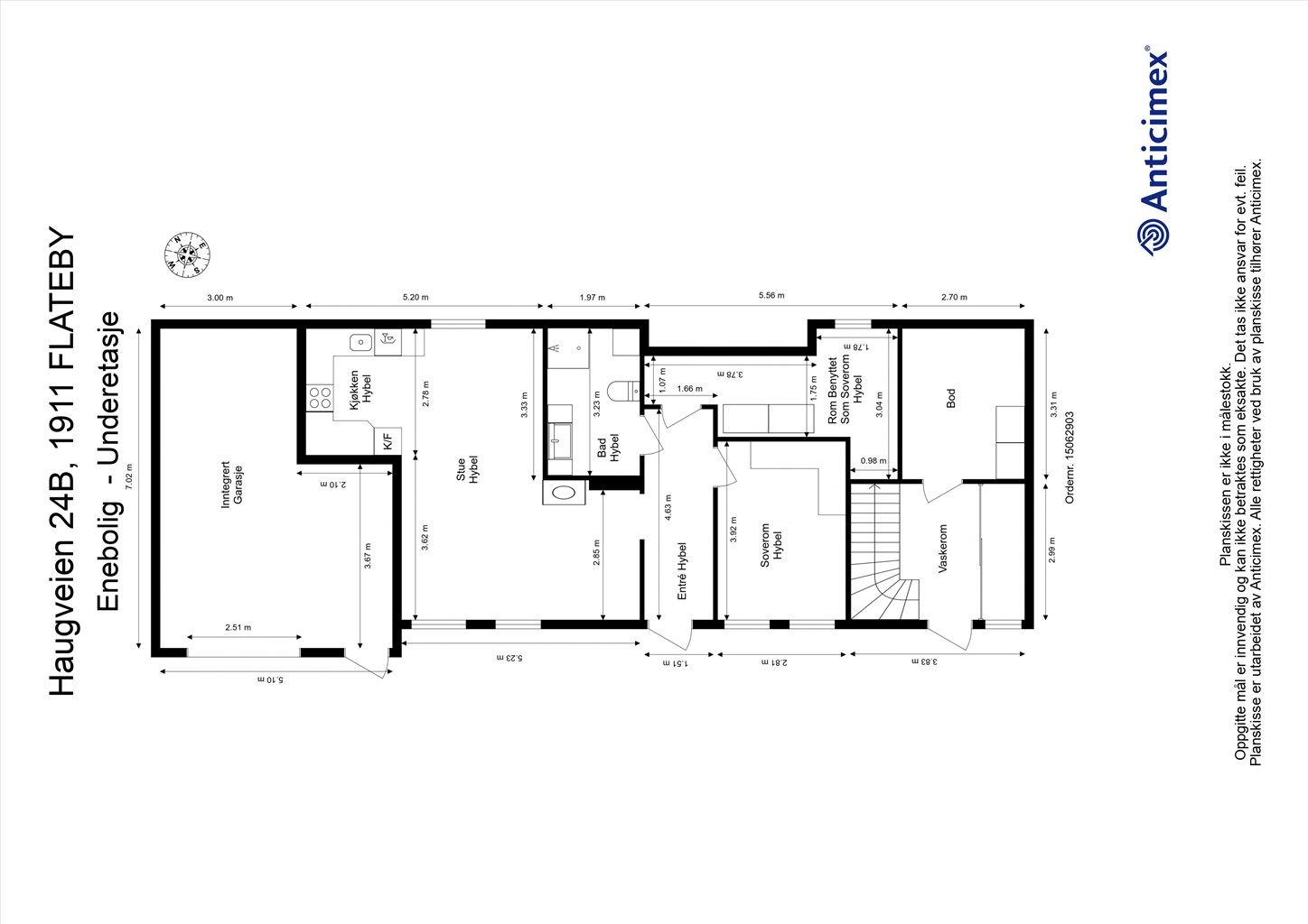 Plantegning - Underetasje