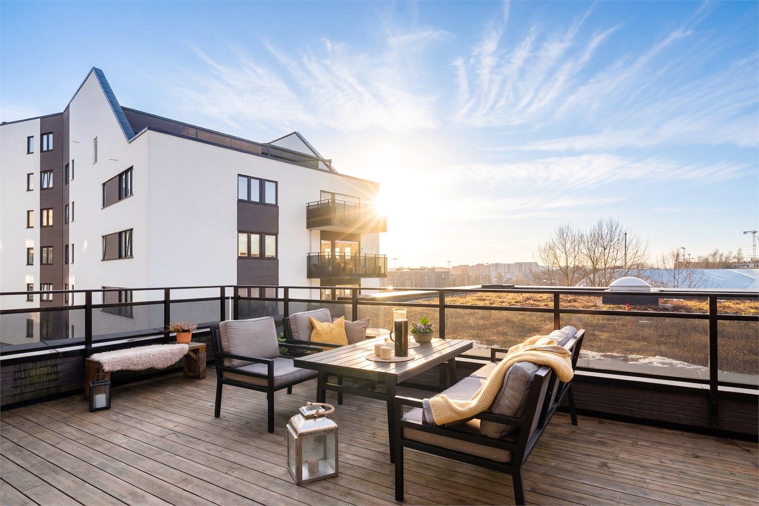 Solrik takterrasse på hele 28 kvm 