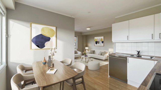 Velkommen til en fin og innbydende 3-roms leilighet i øvre del av sentrum