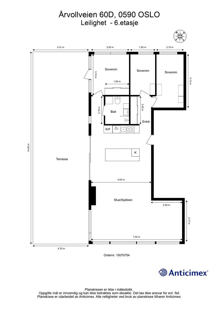 Plantegning 6.etasje