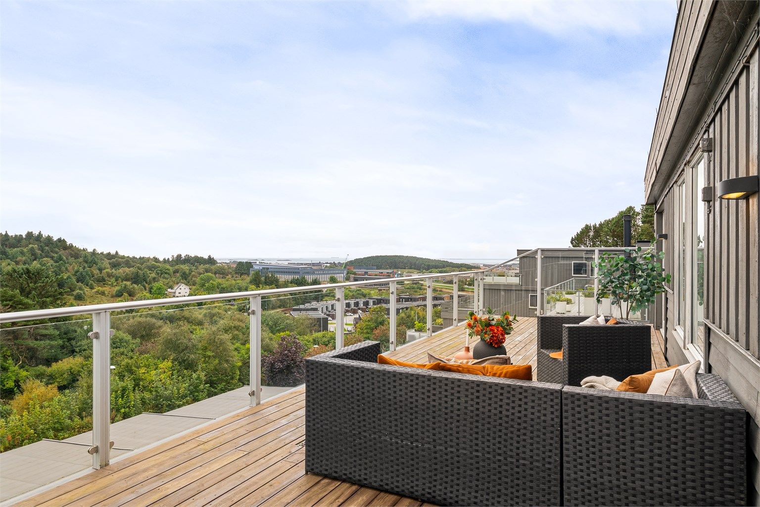 Terrasse med panoramautsikt