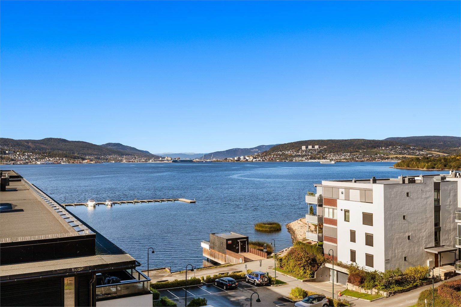 Utsikt fra terrassen.