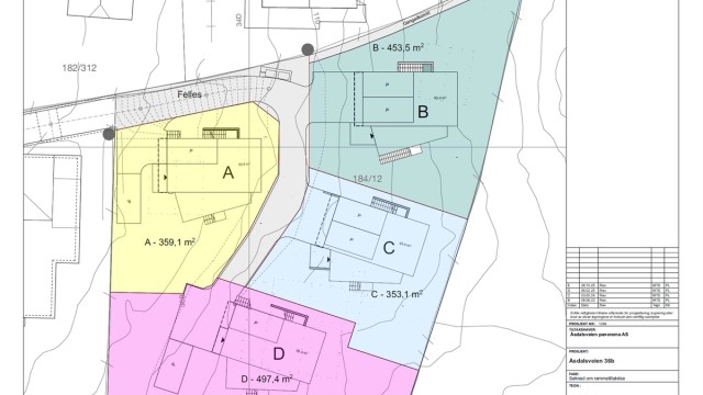 Situasjonskart som viser boligens plassering på tomten.
