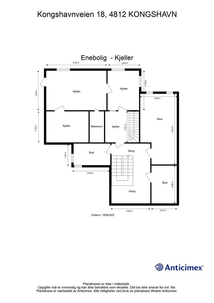 Plantegning kjeller