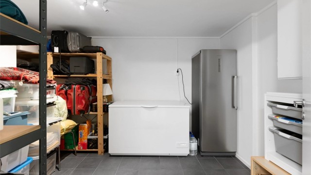 God plass til hyller og ekstra frysere.