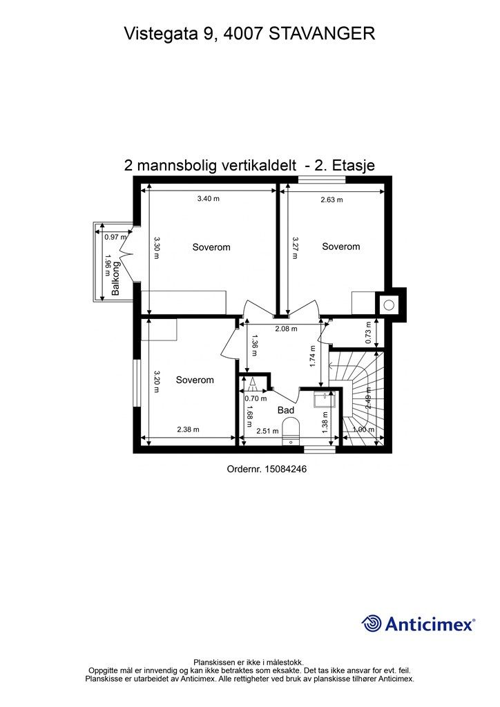 Plantegning - 2. etasje.
