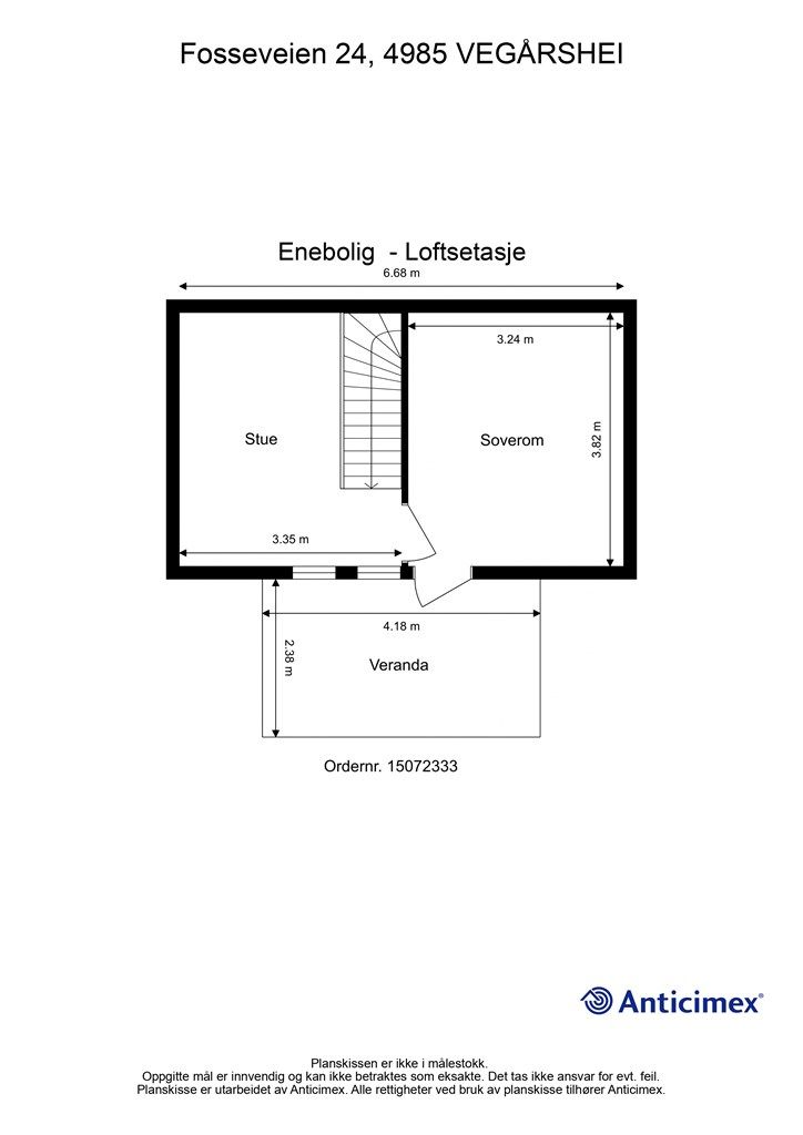 Plantegning loftsetasje