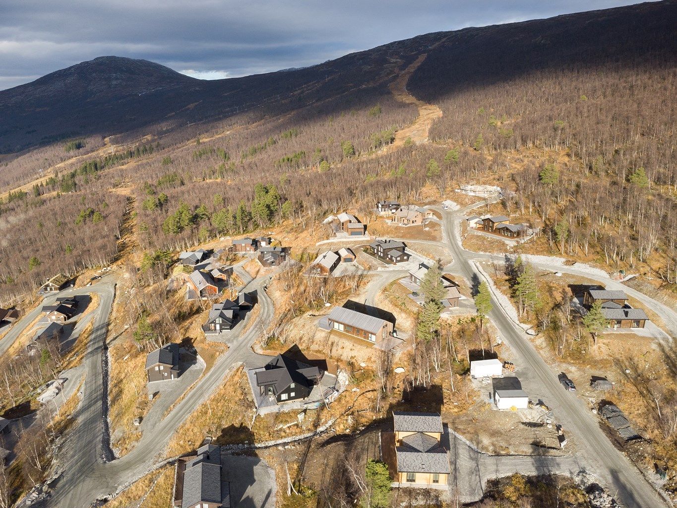 Dronebilde over tomten