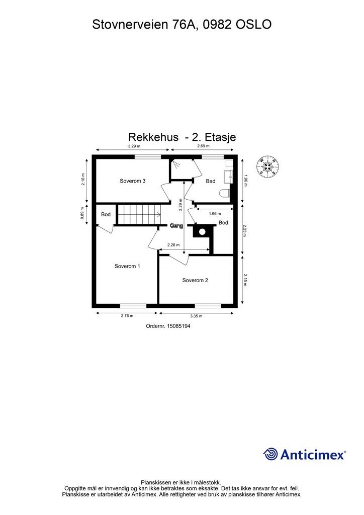 Planskisse 2.etasje.