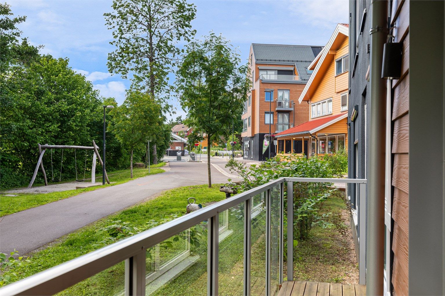 Bilde tatt fra balkongen til leiligheten 