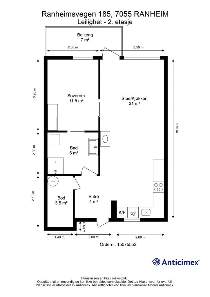 Plantegning - 2. etasje.