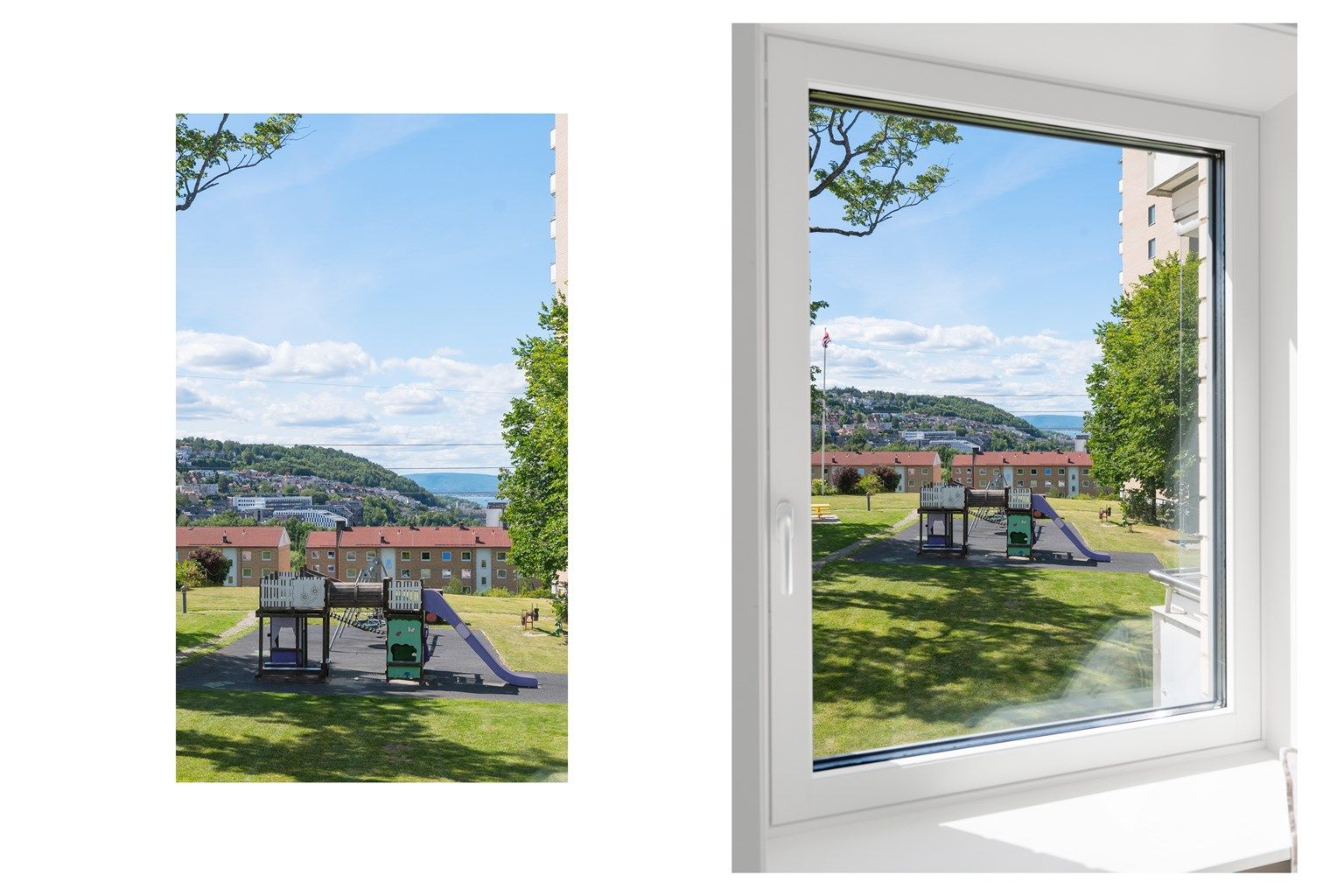 Svært barnevennlig område. 