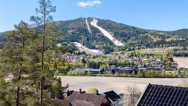 Boligen har en knallfin utsikt mot Varingskollen i Vest