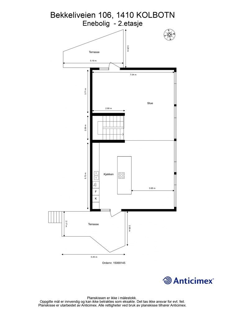 Vi starter med plantegningen slik at du orientert deg i hovedetasjen