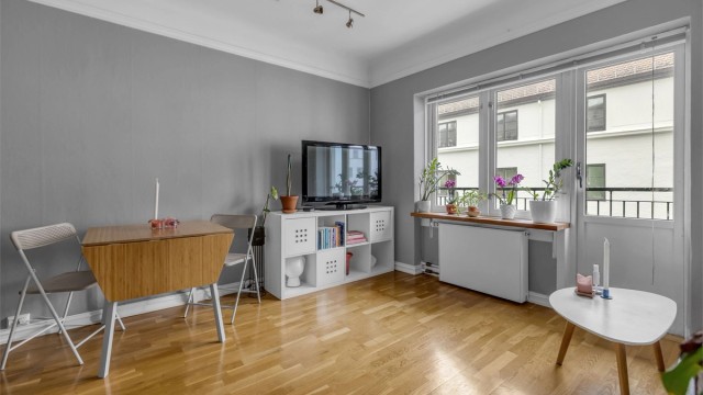 Rommet egner seg godt til sosiale sammenkomster.