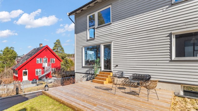 Vestvendt terrasse