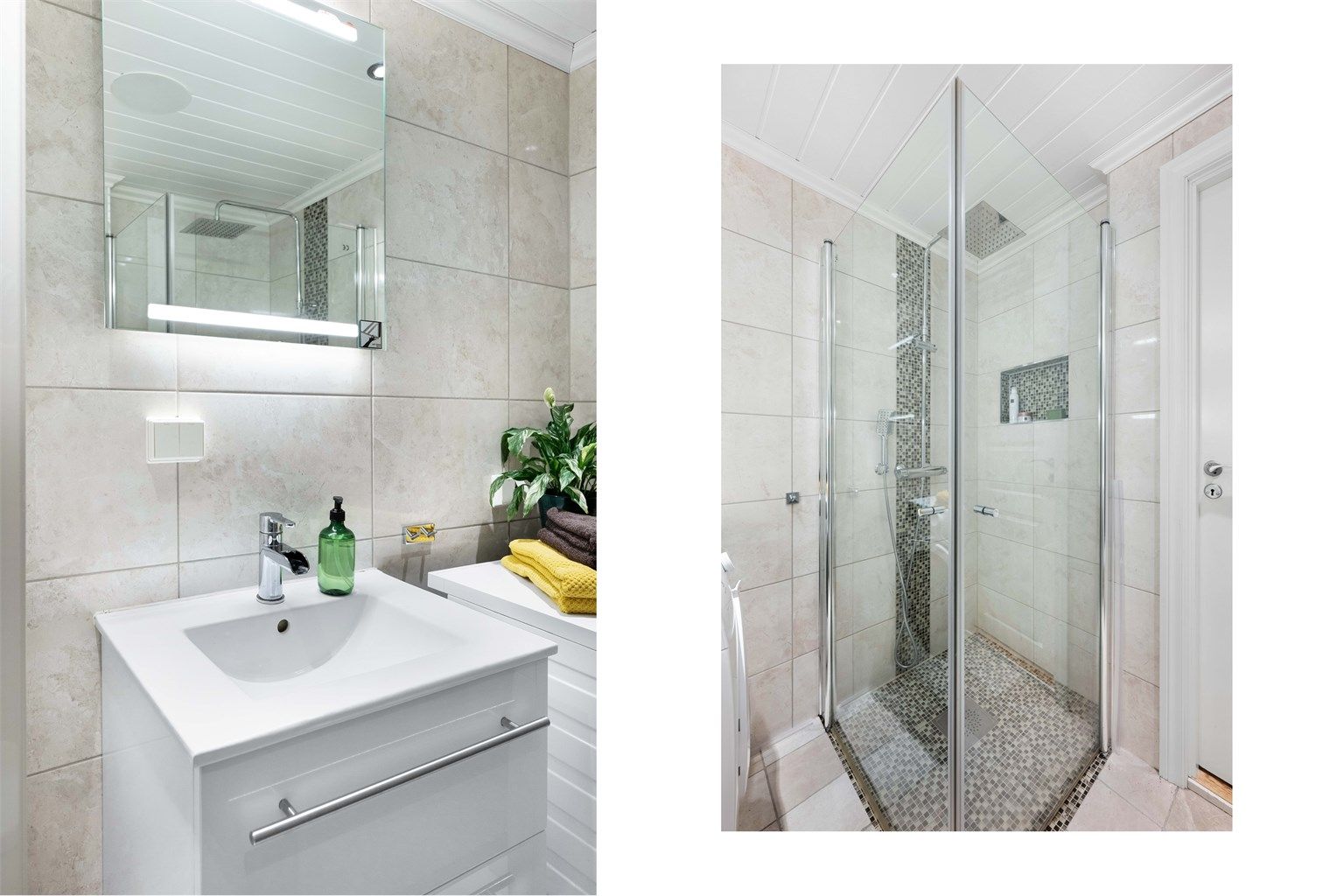 - Badet er oppgradert i 2018 i regi av borettslaget -