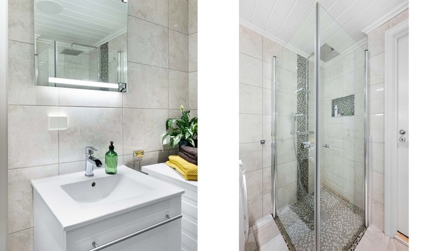 - Badet er oppgradert i 2018 i regi av borettslaget -