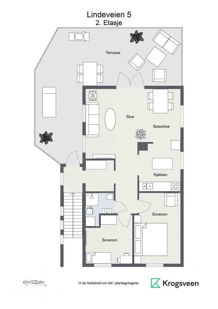 Plantegning hovedetasje