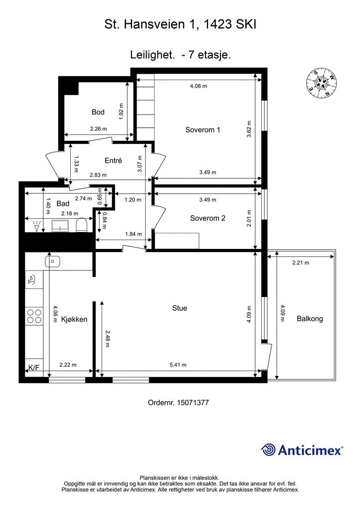 Plantegning 7. etasje