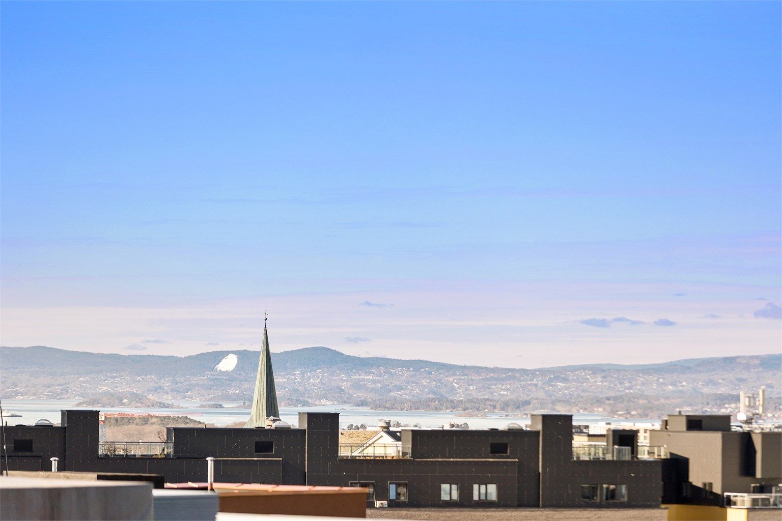 Flott utsikt mot Oslofjorden.