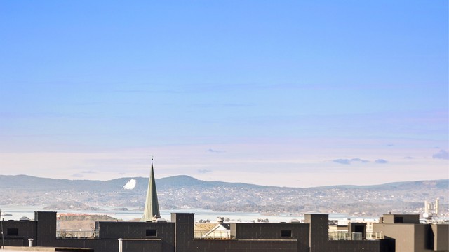 Flott utsikt mot Oslofjorden.